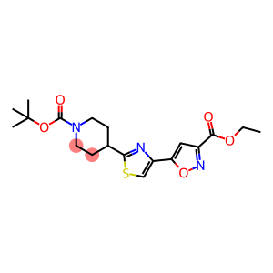 1-Piperidinecarboxylic acid, 4-[4-[3-(ethoxycarbonyl)-5-isoxazolyl]-2-thiazolyl]-, 1,1-dimethylethyl ester
