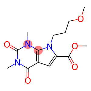 1H-Pyrrolo[2,3-d]pyrimidine-6-carboxylic acid, 2,3,4,7-tetrahydro-7-(3-methoxypropyl)-1,3-dimethyl-2,4-dioxo-, methyl ester