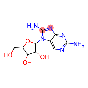 7H-Purine-2,8-diamine, 7-ribofuranosyl- (9CI)