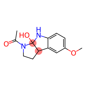 1-acetyl-1,2,3,3a,8,8a-hexahydro-8a-hydroxy-5-methoxypyrrolo(2,3-b)indole