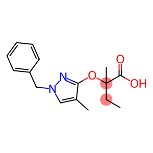 2-[(1-Benzyl-4-methyl-1H-pyrazol-3-yl)oxy]-2-methylbutanoic acid