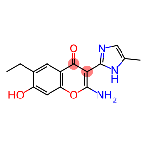 2-氨基-6-乙基-7-羟基-3-(4-甲基-1H-咪唑基-2-基)-4H-苯并吡喃-4-酮