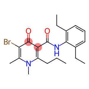 3-Pyridinecarboxamide, 5-bromo-N-(2,6-diethylphenyl)-1,4-dihydro-1,6-dimethyl-4-oxo-2-propyl-