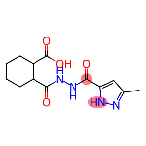 2-({2-[(3-methyl-1H-pyrazol-5-yl)carbonyl]hydrazino}carbonyl)cyclohexanecarboxylic acid