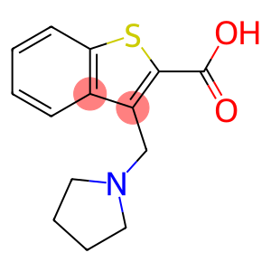 3-(pyrrolidin-1-ylmethyl)-1-benzothiophene-2-carboxylic acid