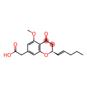 2H-1-Benzopyran-7-acetic acid, 3,4-dihydro-5-methoxy-4-oxo-2-(1E)-1-penten-1-yl-, (2S)-