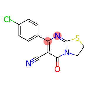 5H-Thiazolo[3,2-a]pyrimidine-6-carbonitrile, 7-(4-chlorophenyl)-2,3-dihydro-5-oxo-