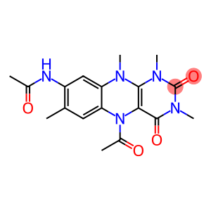Alloxazine,  8-acetamido-5-acetyl-5,10-dihydro-1,3,7,10-tetramethyl-  (6CI)