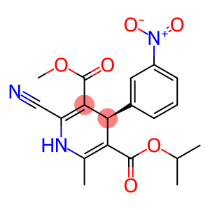 3,5-Pyridinedicarboxylic acid, 2-cyano-1,4-dihydro-6-methyl-4-(3-nitrophenyl)-, 3-methyl 5-(1-methylethyl) ester, (4S)- (9CI)