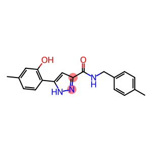 3-(2-hydroxy-4-methylphenyl)-N-(4-methylbenzyl)-1H-pyrazole-5-carboxamide