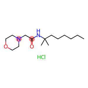 4-Morpholineacetamide, N-(1,1-dimethylheptyl)-, hydrochloride (1:1)