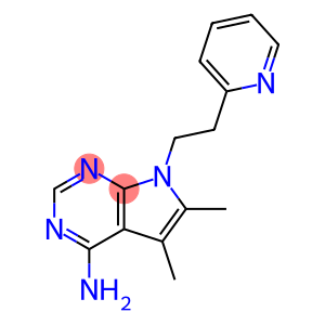 7H-Pyrrolo[2,3-d]pyrimidin-4-amine, 5,6-dimethyl-7-[2-(2-pyridinyl)ethyl]-