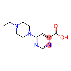 4-Pyrimidinecarboxylic acid, 6-(4-ethyl-1-piperazinyl)-