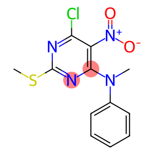 6-chloro-2-(methylthio)-5-nitro-N-phenylpyrimidin-4-amine