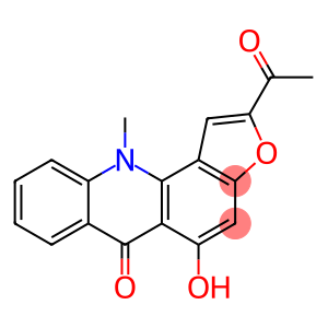 Furo[2,3-c]acridin-6(11H)-one, 2-acetyl-5-hydroxy-11-methyl-