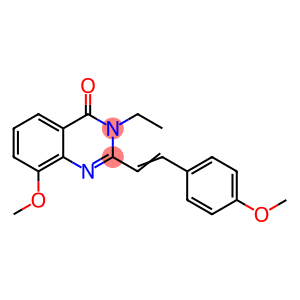 4(3H)-Quinazolinone,  3-ethyl-8-methoxy-2-(p-methoxystyryl)-  (6CI)