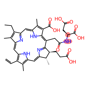 L-Aspartic acid, N-[2-[(7S,8S)-3-carboxy-7-(2-carboxyethyl)-13-ethenyl-18-ethyl-7,8-dihydro-2,8,12,17-tetramethyl-21H,23H-porphin-5-yl]acetyl]-