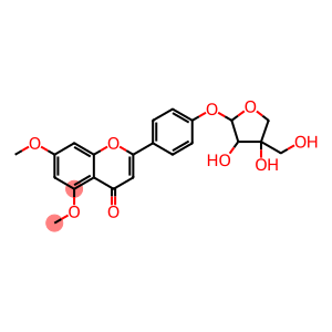 4H-1-Benzopyran-4-one, 2-[4-(D-apio-β-D-furanosyloxy)phenyl]-5,7-dimethoxy- (9CI)