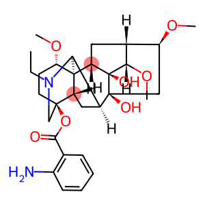 Lappaconine, 4-(2-aminobenzoate)