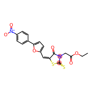 3-Thiazolidineacetic acid, 5-[[5-(4-nitrophenyl)-2-furanyl]methylene]-4-oxo-2-thioxo-, ethyl ester, (5E)-