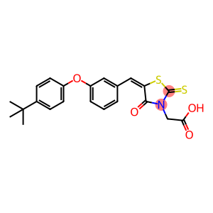 3-Thiazolidineacetic acid, 5-[[3-[4-(1,1-dimethylethyl)phenoxy]phenyl]methylene]-4-oxo-2-thioxo-, (5E)-