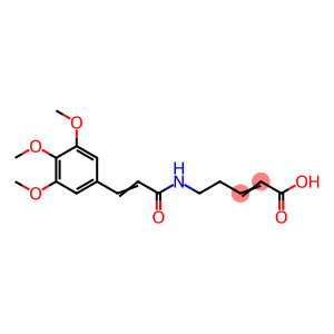 2-Pentenoic acid, 5-[[1-oxo-3-(3,4,5-trimethoxyphenyl)-2-propenyl]amino]- (9CI)