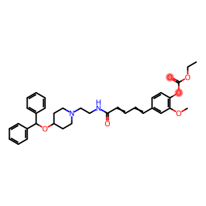 Carbonic acid, 4-(5-((2-(4-(diphenylmethoxy)-1-piperidinyl)ethyl)amino)-5-oxo-1,3-pentadienyl)-2-methoxyphenyl ethyl ester