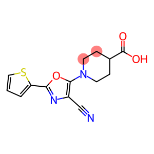 1-[4-氰基-2-(2-噻吩基)-1,3-噁唑-5-基]哌啶-4-羧酸