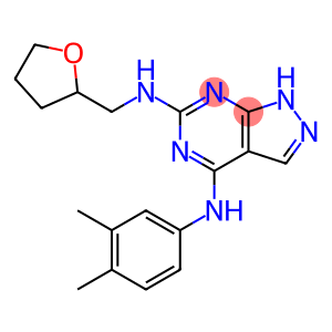 4-N-(3,4-dimethylphenyl)-6-N-(oxolan-2-ylmethyl)-1H-pyrazolo[3,4-d]pyrimidine-4,6-diamine