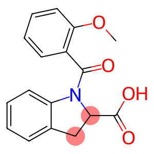 1-(2-methoxybenzoyl)-2,3-dihydro-1H-indole-2-carboxylicacid