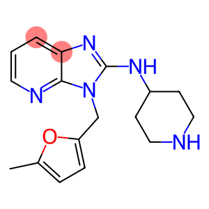 3H-Imidazo[4,5-b]pyridin-2-amine, 3-[(5-methyl-2-furanyl)methyl]-N-4-piperidinyl-