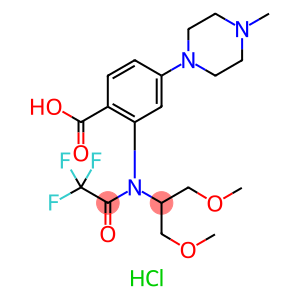 2-[(1,3-dimethoxypropan-2-yl)(trifluoroacetyl)amino]-4-(4-methylpiperazin-1-yl)benzoic acid hydrochloride