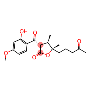 2(3H)-Furanone, dihydro-3-(2-hydroxy-4-methoxybenzoyl)-4,5-dimethyl-5-(4-oxopentyl)-, (3S,4R,5S)-