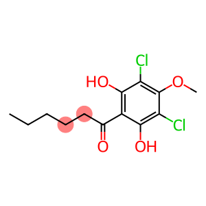 1-((3,5-dichloro)-2,6-dihydroxy-4-methoxyphenyl)-1-hexanone