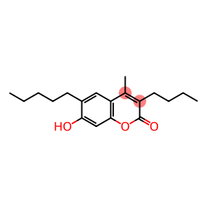 2H-1-Benzopyran-2-one, 3-butyl-7-hydroxy-4-methyl-6-pentyl-