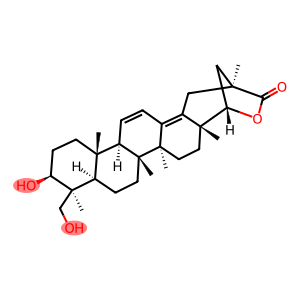 Oleana-11,13(18)-dien-29-oic acid, 3,22,23-trihydroxy-, γ-lactone, (3β,4β,20β,22β)-