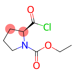 1-Pyrrolidinecarboxylic acid, 2-(chlorocarbonyl)-, ethyl ester, (2S)- (9CI)