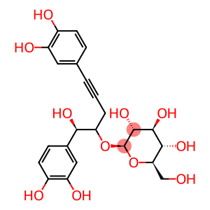 b-D-Glucopyranoside,(1R)-4-(3,4-dihydroxyphenyl)-1-[(R)-(3,4-dihydroxyphenyl)hydroxymethyl]-3-butyn-1-yl