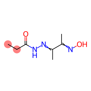 Propanoic  acid,  [2-(hydroxyimino)-1-methylpropylidene]hydrazide  (9CI)