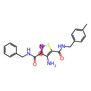 4-Amino-N3-benzyl-N5-[(4-methylphenyl)methyl]-1,2-thiazole-3,5-dicarboxamide
