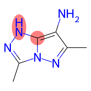 1H-Pyrazolo[5,1-c]-1,2,4-triazol-7-amine,  3,6-dimethyl-