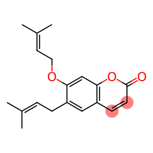 2H-1-Benzopyran-2-one, 6-(3-methyl-2-buten-1-yl)-7-[(3-methyl-2-buten-1-yl)oxy]-