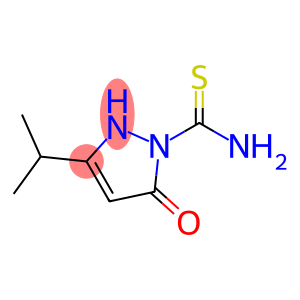 1H-Pyrazole-1-carbothioamide, 2,5-dihydro-3-(1-methylethyl)-5-oxo-