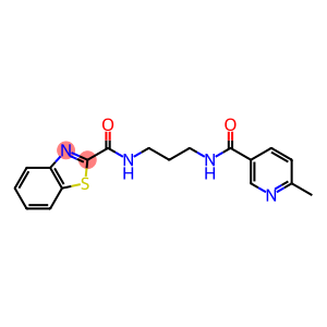 N-(3-{[(6-methyl-3-pyridinyl)carbonyl]amino}propyl)-1,3-benzothiazole-2-carboxamide