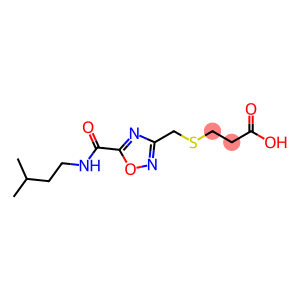 3-{[(5-{[(3-methylbutyl)amino]carbonyl}-1,2,4-oxadiazol-3-yl)methyl]thio}propanoic acid