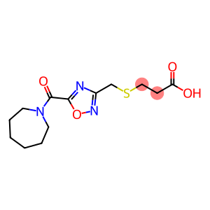 3-(((5-(氮杂环庚烷-1-羰基)-1,2,4-恶二唑-3-基)甲基)硫代)丙酸