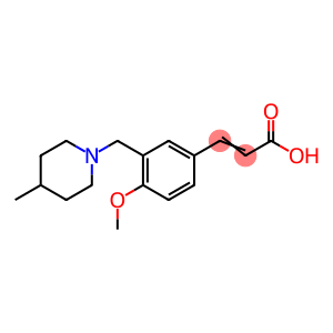 (2E)-3-{4-methoxy-3-[(4-methylpiperidin-1-yl)methyl]phenyl}acrylic acid