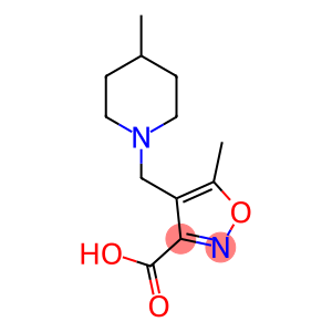 5-Methyl-4-[(4-methylpiperidin-1-yl)methyl]-isoxazole-3-carboxylic acid