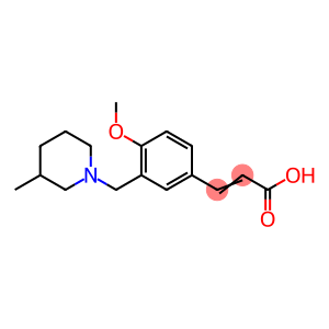 2-Propenoic acid, 3-[4-methoxy-3-[(3-methyl-1-piperidinyl)methyl]phenyl]-