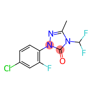 1-(4-Cl-2-fluorophenyl)-4-difluoromethyl-4,5-dihydro-3-methyl-1H-1,2,4-triazol-5-(1H)one